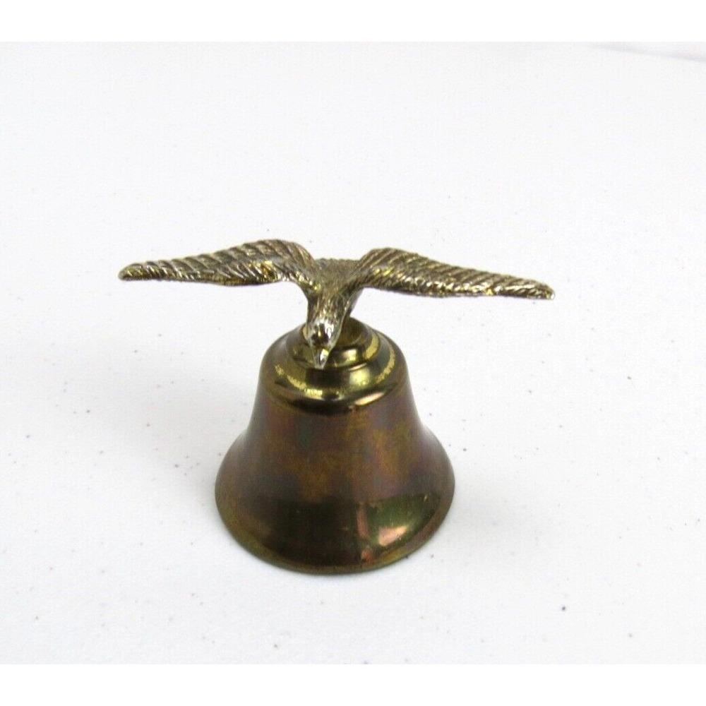 Vintage Brass Diner Bell with Eagle Raptor Patriotic Decor